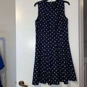 Tommy Hilfiger navy blue, polka dot dress size 12. Use once in perfect condition